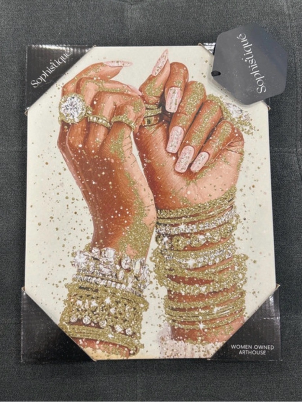 Gold Accent Bracelet & Ring Art Print - Women Accessories